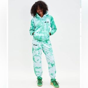 Clare V Green Tie Dye Sweatsuit